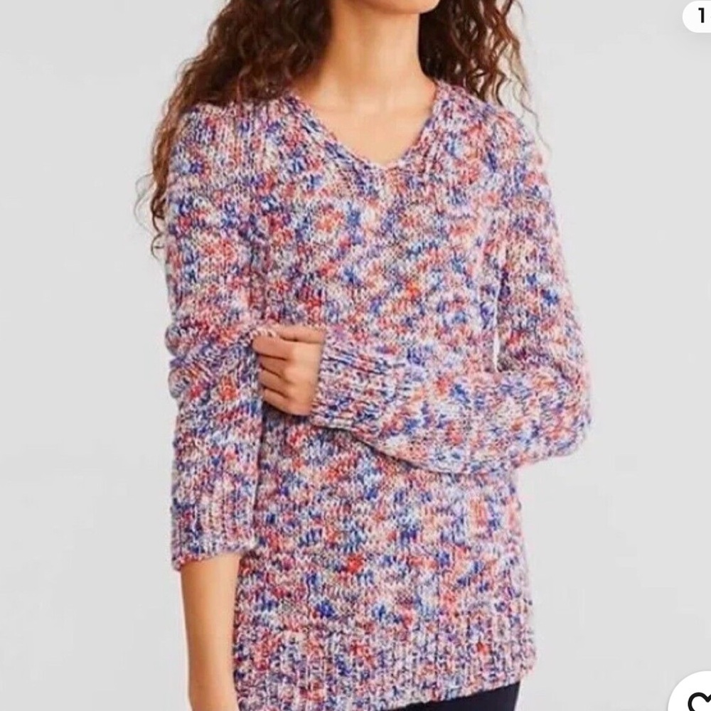 Lou & Grey for LOFT Multicolor Chunky Knit Sweater